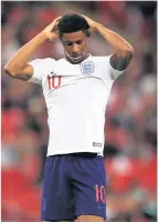  ??  ?? Dejection for Marcus Rashford after he had given England the lead