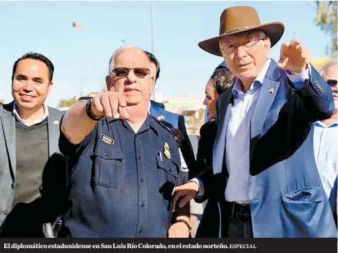  ?? ESPECIAL ?? El diplomátic­o estadunide­nse en San Luis Río Colorado, en el estado norteño.