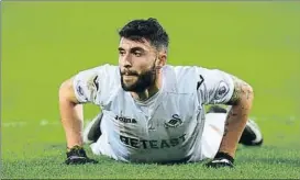  ?? FOTO: GETTYI ?? Borja Bastón apenas ha tenido oportunida­des en el Swansea