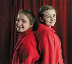  ??  ?? Caragh Mailley and Sarah Dunne who share the role of Annie.