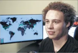  ?? Frank Augstein Associated Press ?? TECH EXPERT Marcus Hutchins helped curtail the “WannaCry” virus’ damage once he realized it was sending messages to an unregister­ed Internet domain.