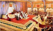  ?? ?? The opening of the first Parliament at Independen­ce Square by Prince Henry, Duke of Gloucester in the presence of D.S. Senanayake as first Prime Minister of Ceylon.