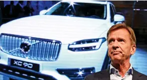  ??  ?? Electric dreams: Volvo president Hakan Samuelsson