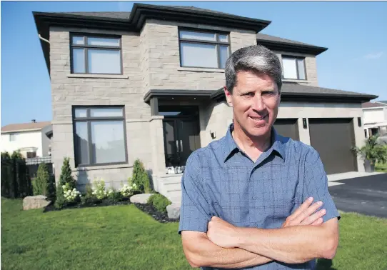  ?? JEAN LEVAC ?? Luc Legault of Legault Builders is on the work site daily and says customers deal directly with him throughout the sales and constructi­on process.