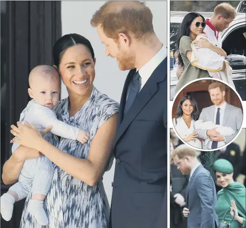  ?? PICTURES: GETTY IMAGES ?? STRENGTH AND ACTION: Harry and Meghan said the Greek word Arche was the inspiratio­n for their son’s name as well as for their new charitable foundation.