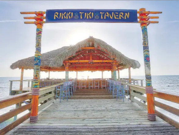  ?? PHOTO COURTESY WESTGATE RESORTS ?? No matter where you sit at the Rikki Tiki Tavern at The Cocoa Beach Pier in Port Canaveral in Florida, the views of the ocean are tremendous.