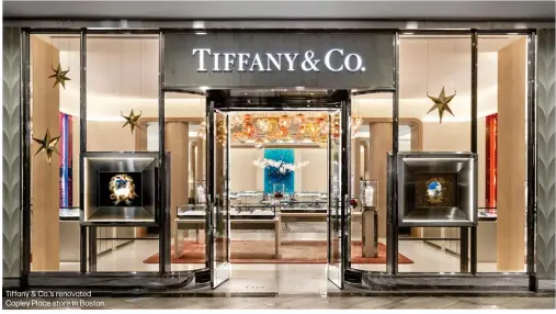  ?? ?? Tiffany & Co.’s renovated Copley Place store in Boston.