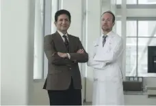  ?? Khushnum Bhandari / The National ?? Dr Deepak Lachhwani, left, and Dr Florian Roser expect many more epilepsy surgeries in Abu Dhabi