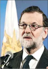  ?? RAUL MARTINEZ / EFE ?? Mariano Rajoy, el martes en Uruguay