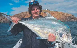  ?? Byron Pearce caught this diamond trevally near Cape Cleveland this week. ??