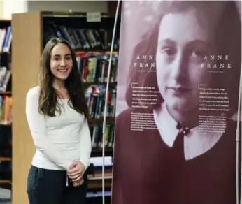  ?? ANDREW FRANCIS WALLACE/TORONTO STAR ?? Emma Da Silva is one of the students trained to be a guide at the Anne Frank exhibit at John Polanyi Collegiate.