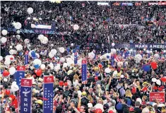  ??  ?? Loud: the organised bedlam that was the Republican convention in Cleveland