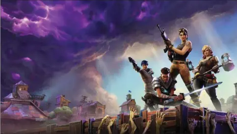  ?? ?? Fortnite blev et af verdens mest populaere spil, men kunne i mange år ikke spilles på iPhone eller Android, fordi selskabet bag var rasende over den betaling, Apple og Google opkraevede. Illustrati­on: PR