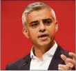  ??  ?? WARNING: London Mayor Sadiq