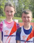  ?? ?? Alex Bagnell U13 and her brother Henry Bagnell U12, pictured at Leevale Sports in MTU.