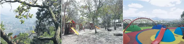  ?? FOTOS: ALEJANDRO AMADOR ?? Una vista panorámica de la ciudad desde el cerro El Picacho, donde aún se aprecia el verde de la naturaleza. Los espacios de recreación ecológica de la ciudad poseen áreas hasta para los más pequeños del hogar. En el cerro Juana Laínez se han...