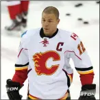  ?? CHUCK MYERS/MCT/TNS ?? Calgary Flames right wing Jarome Iginla (12) warms up before a game against the Washington Capitals on Jan. 3, 2012.