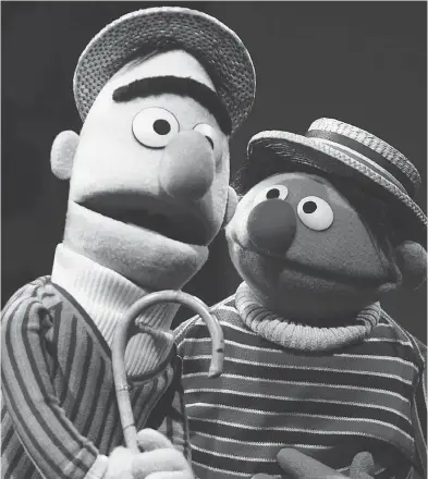  ?? BETH A. KEISER / THE ASSOCIATED PRESS FILES ?? Sesame Workshop has publicly denied that characters Bert and Ernie have any attraction towards one another.