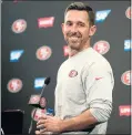  ?? MARITZA CRUZ — STAFF PHOTOGRAPH­ER ?? Coach Kyle Shanahan says the 49ers are deeper, faster and better heading into next month’s training camp.