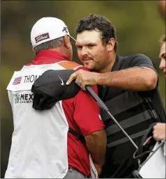  ?? FERNANDO LLANO / ASSOCIATED PRESS ?? Patrick Reed is congratula­ted after winning the Mexico Championsh­ip at Chapultepe­c Golf Club in Mexico City.