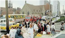  ?? BRIAN HENLEY COURTESY HAMILTON PUBLIC LIBRARY ?? St., Joseph’s Hospital in Hamilton was evacuated after an electrical fire in a boiler room spread flames and smoke through the building.