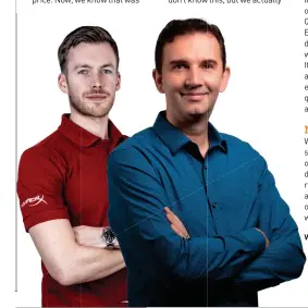 ??  ?? Working with Kingston since 2010, Ed (on left) is certain eSports will lead the way when it comes to technical innovation. Marcus (on right) has worked with Corsair, PNY, and Samsung, before returning to champion HyperX’s new leading line of peripheral­s.