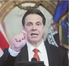  ?? AP FILE PHOTO ?? ANDREW CUOMO: New York’s governor apparently just fine with millionair­es and billionair­es ducking taxes.