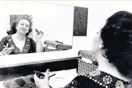  ??  ?? > Opera singer Montserrat Caballe – pictured in her dressing room at the New Theatre, Cardiff, on November 27, 1976 – is 85 today