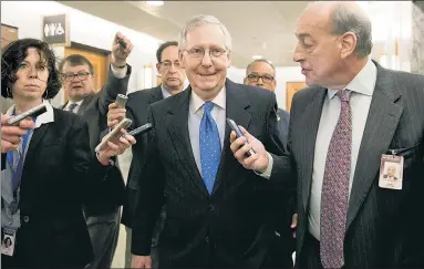  ??  ?? WIN FOR MITCH: Senate Majority Leader Mitch McConnell, the center of attention in the tax-overhaul effort, says the GOP bill he pushed over the finish line could well pay for itself in increased economic activity.