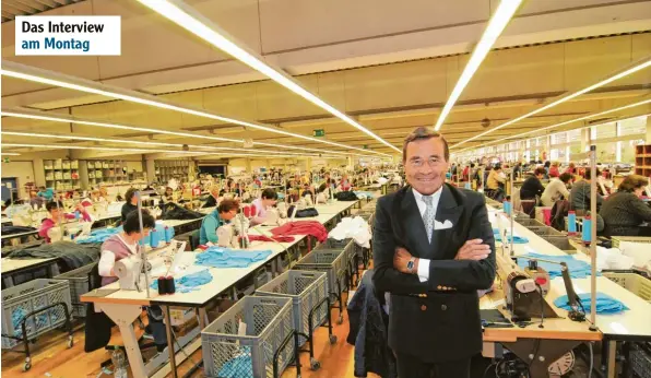  ?? Foto: Trigema ?? Wolfgang Grupp sagt, was er denkt. Der Textil-Unternehme­r spricht auch gerne über Politik. Ja, er räumt sogar ein, welche Partei er wählt.