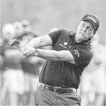  ?? THOMAS J. RUSSO, USA TODAY SPORTS ?? Mired in a so-so season, Phil Mickelson put together four sub-70 rounds to finish second.
