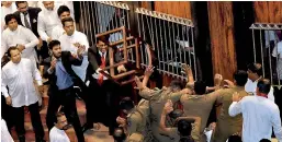  ??  ?? Police need not wait for a complaint to act when it is evident that parliament­arians resort to violence in the House