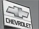  ?? [ASSOCIATED PRESS FILE PHOTO] ?? The Chevrolet logo is seen at an auto dealership in Springfiel­d, Ill.