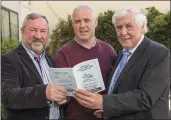  ??  ?? Eugene Madigan and Billy Biggane of Charlevill­e Show with show sponsor Mike Sexton of Byrne’s and Dillon Oil pictured at the 2018 launch.
