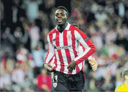  ?? FOTO: JUAN ECHEVARRÍA ?? Iñaki Williams celebra el tercer gol del Athletic que le daba la victoria ante el Hertha de Berlín