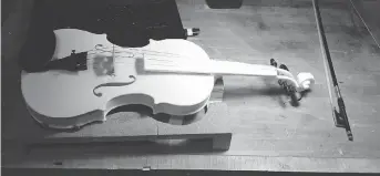  ??  ?? A prototype of a 3D-printed violin. OSO’s 3D String Theory project, funded through a grant from Canada Council for the Arts, aims to incorporat­e emerging technologi­es in orchestral performanc­es.