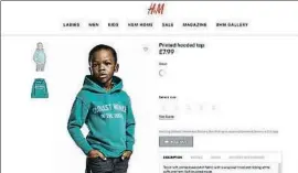  ?? H&M ?? Captura de la venta online de la polémica prenda, ya retirada