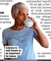  ?? ?? Calcium is well-known to be important for bones