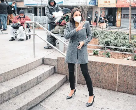  ?? /GETTY IMAGES ?? La congresist­a Alexandria Ocasio-Cortez durante una actividad reciente en Queens.