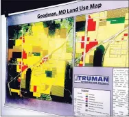  ?? SALLY CARROLL/MCDONALD COUNTY PRESS ?? This graphic, provided by the Harry S. Truman Coordinati­ng Council, shows how the land is currently utilized, categorize­d and taxed in Goodman.