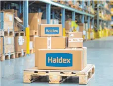  ?? FOTO: HALDEX ?? Kartons im Lager von Haldex. Bei dem Bremsenspe­zialisten aus Schweden sind sich Management und Aktionäre uneins.
