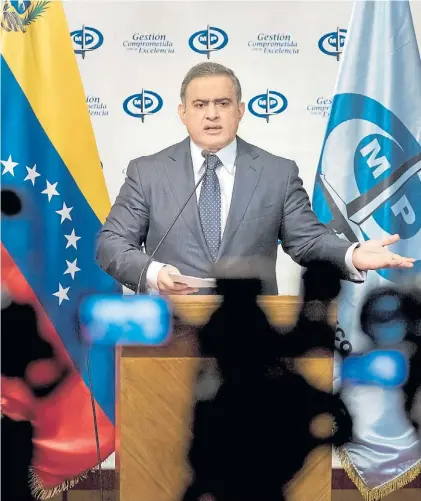  ?? EFE ?? Cargo. El fiscal general de Venezuela que reemplazó a Oretga, Tarek William Saab, ayer en Caracas.