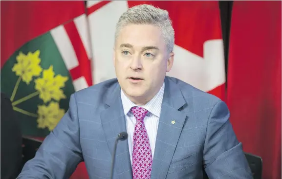  ?? ERNEST DOROSZUK ?? Michael Harris, PC MPP for Kitchener-Conestoga, said he was quitting politics due to health issues. Days later, his party said he was booted over harassment allegation­s.