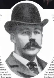  ??  ?? Dr. H.H. Holmes, the pseudonym of New Hampshire-born physician Herman Webster Mudgett, shown in an undated photo, is believed by many authoritie­s to have been America’s first urban serial killer. “Holmes was a textbook psychopath, and I was repelled by him,” writes popular historian Erik Larson in his book “The Devil in the White City.”