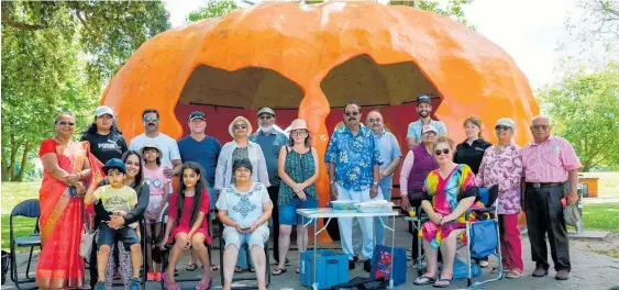  ?? ?? The pumpkin at Kowhai Park provided a perfect gathering place for the annual Multicultu­ral Council of Rangitīkei-Whanganui picnic.