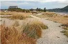  ??  ?? A concrete track along this part of the Lake Tekapo frontage would not be appropriat­e, residents said.