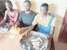  ?? Photo: Abubakar Sadiq Isah ?? ree of the suspected drug peddlers paraded in Abuja on esday