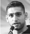  ??  ?? Amir Khan