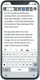  ??  ?? Left: Your Word documents can be used in iPhone mode (as shown here) or in print mode.