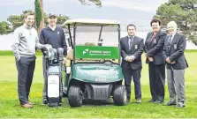  ??  ?? Fresh approach: Andy Kenny (Synergy Golf), Mark Heinemann (Golf Pro at KG&amp;FC), James Curran (Men’s Captain), Mary Sheehy (Ladies Captain) and Tom Prendergas­t (President)